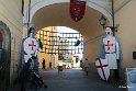 L'ingresso di Piazza Rocca presidiato dai cavalieri templari